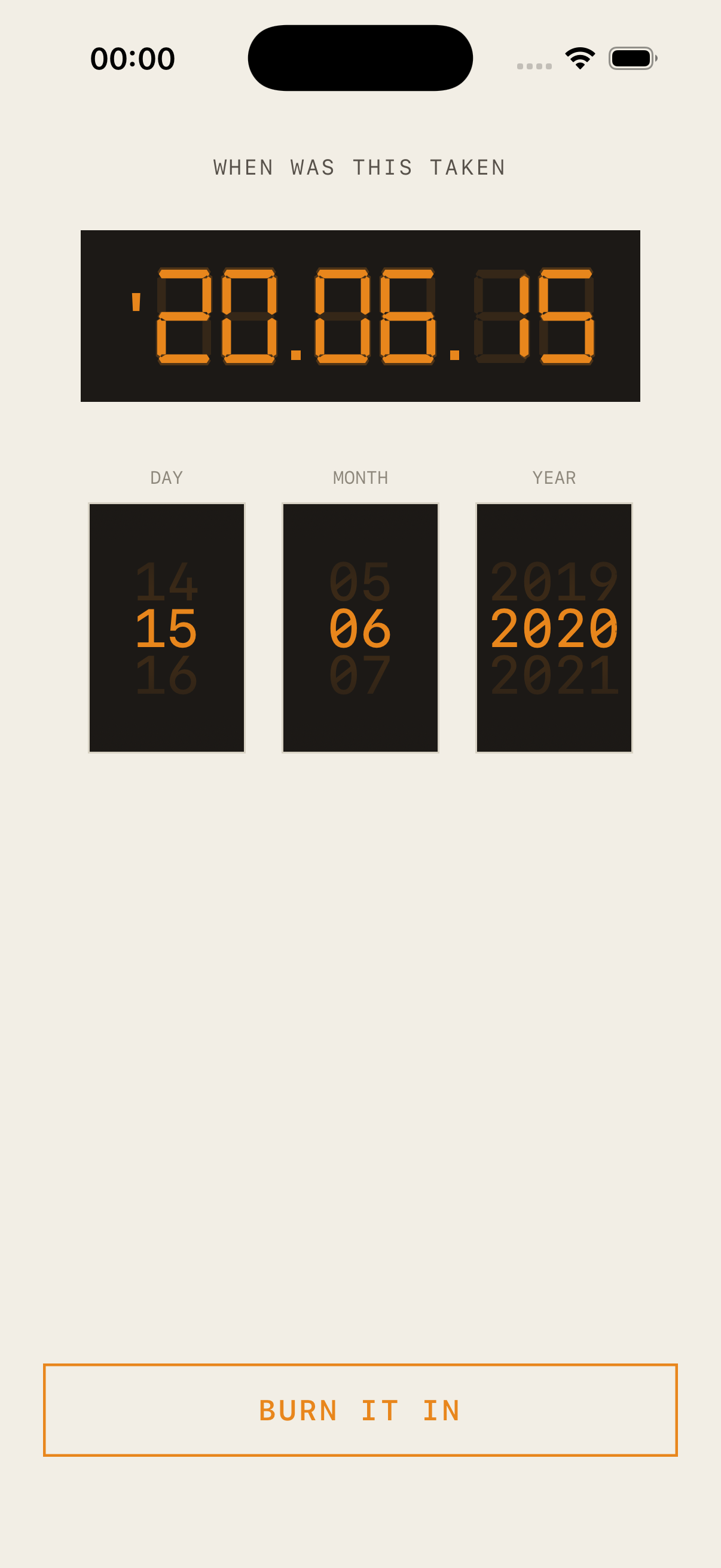 Setting the date